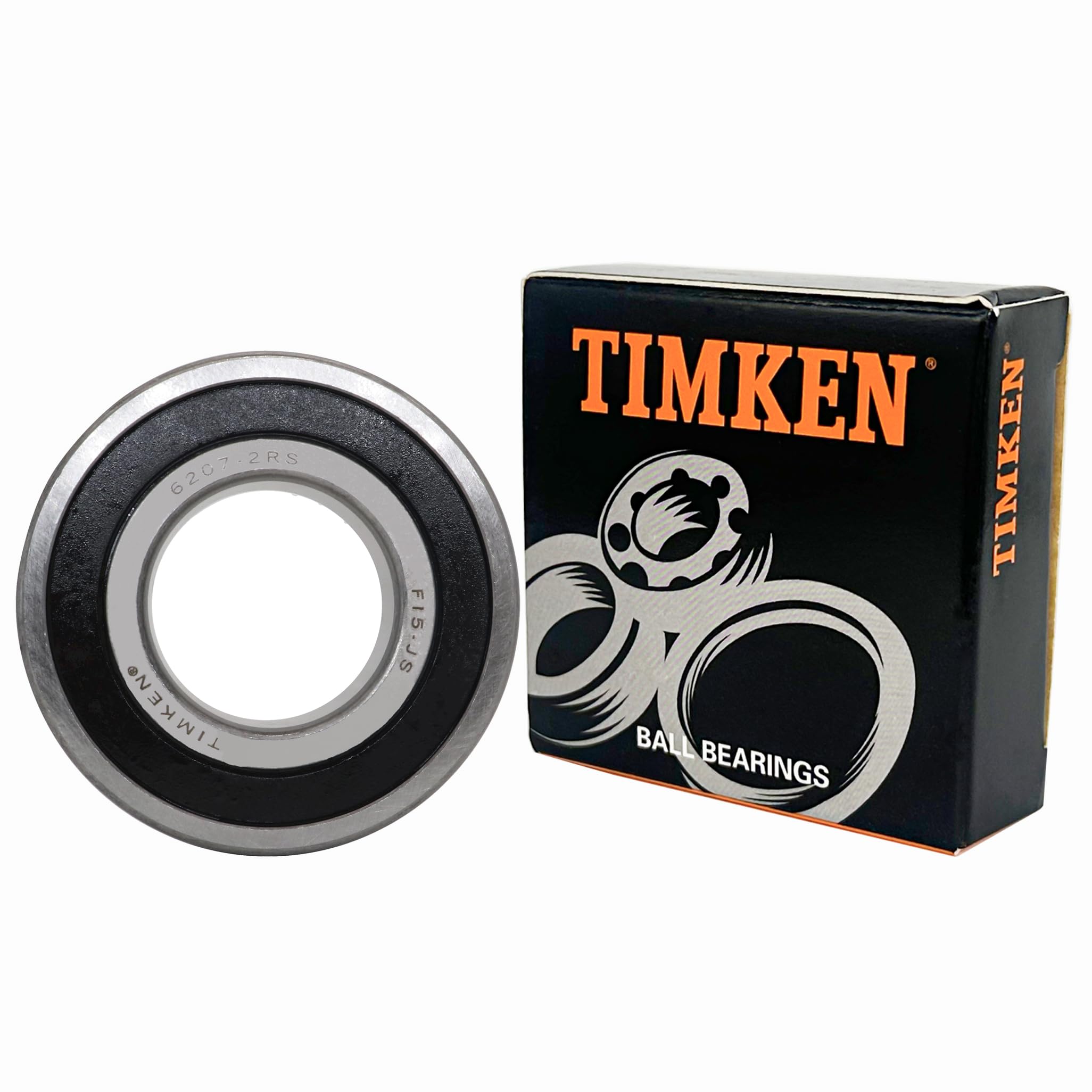 2PACK TIMKEN 6207-2RS Double Rubber Seal Bearings 35x72x17mm, Pre